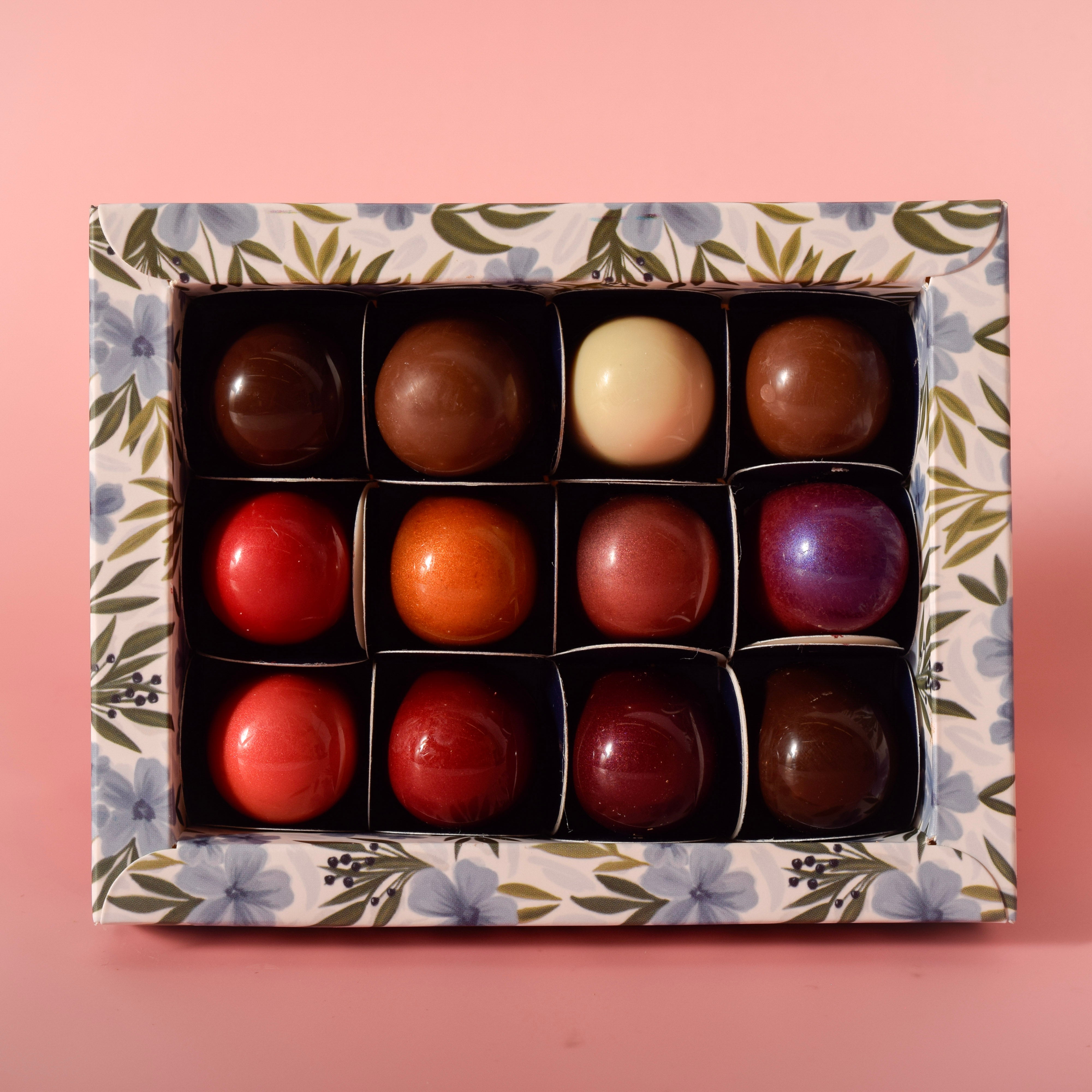 Garden Square Complete Truffle Collection 12-piece gift box packaging, Pella, Iowa