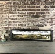 Framed reproduction photo of the 1908 Drake vs. Iowa State football game, sold at Thistles in Pella, Iowa