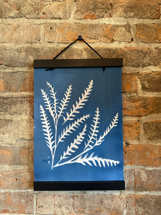 10/18 Cyanotype Floral Art Print