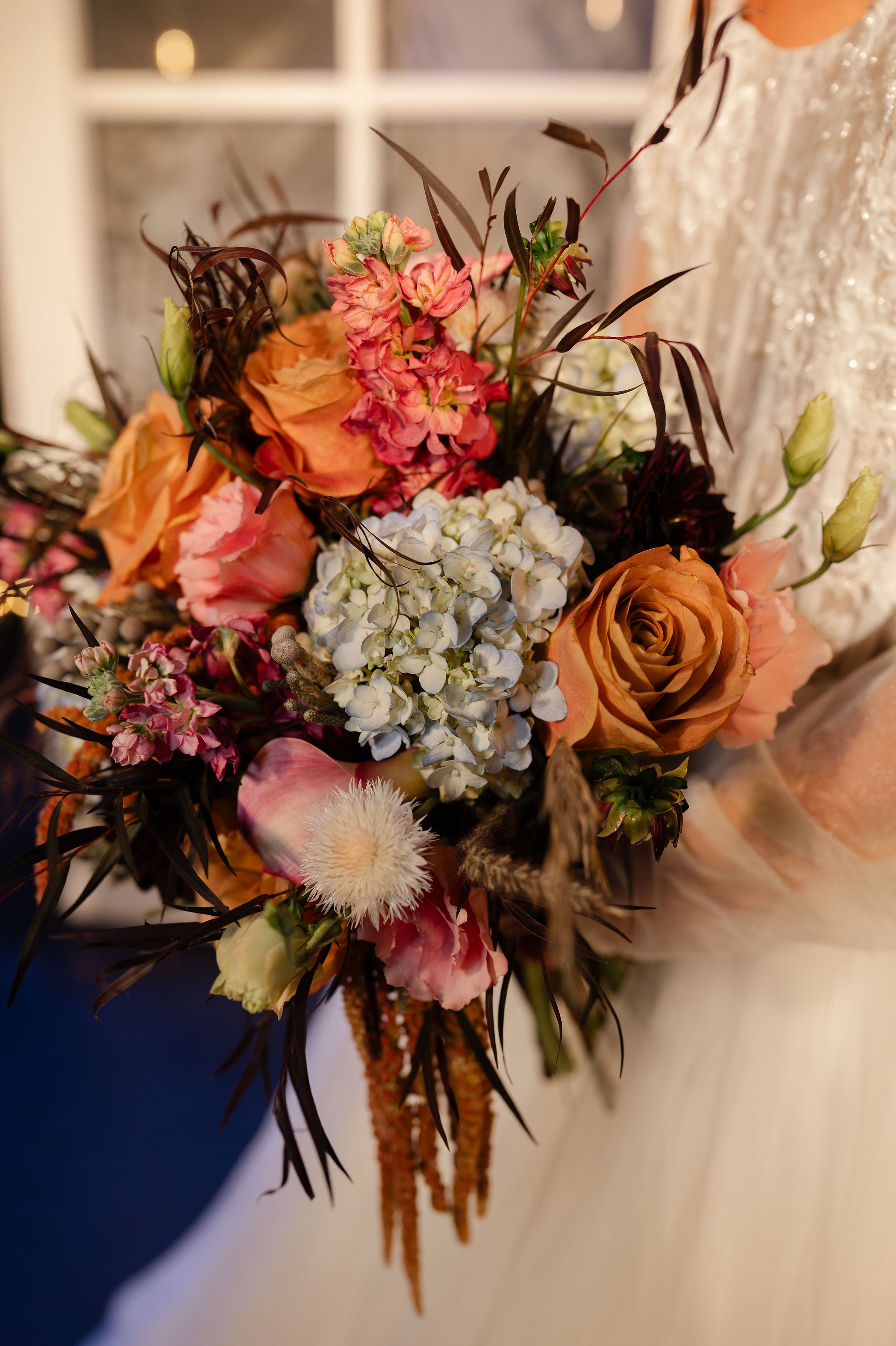 Wild fall bridal bouquet, Pella, Iowa