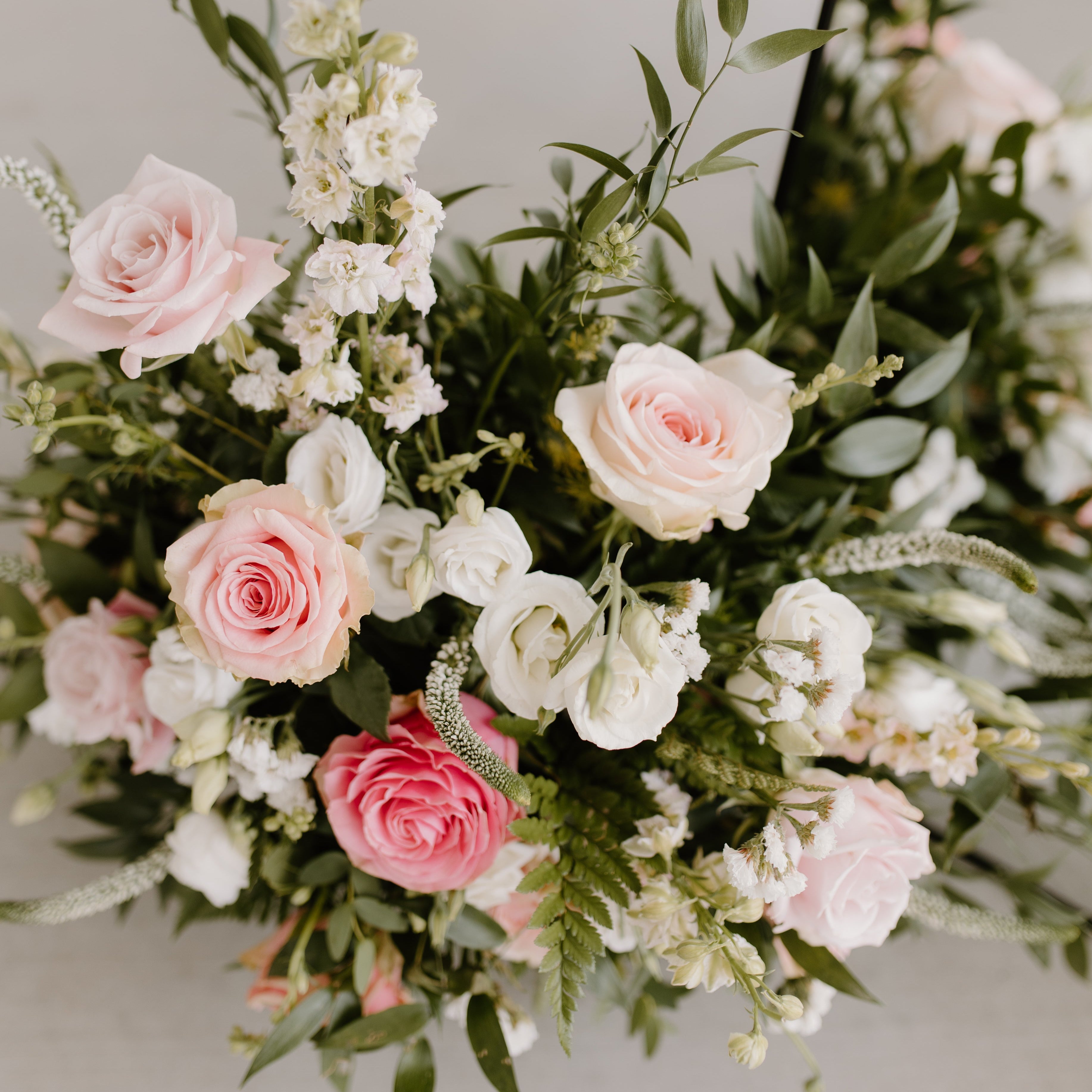 Wedding aisle florals, Pella, Iowa