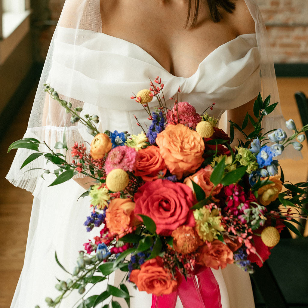 Bright floral bouquet at Tamory Hall, Pella, Iowa
